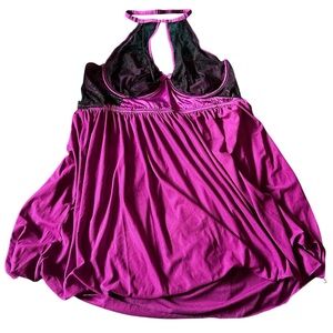 Torrid lace babydoll with halter neck detail, satin and lace. Size 2 plus, 22/24